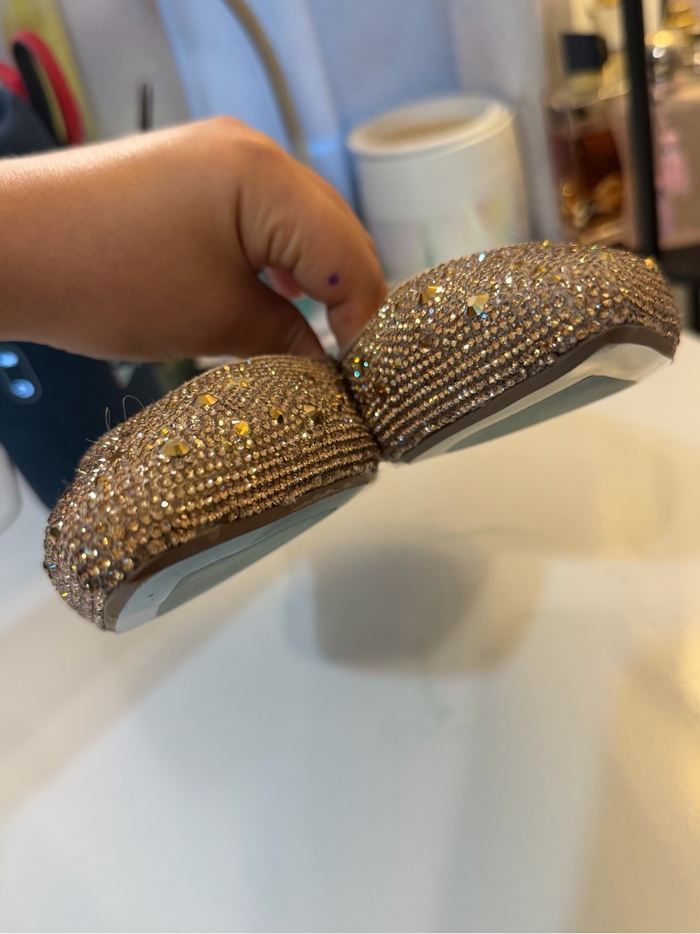 Betsey Johnson Gold Rhinestone - Picture 9 of 11